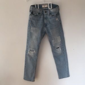 Size 9/10 Abercrombie kids distressed jeans.